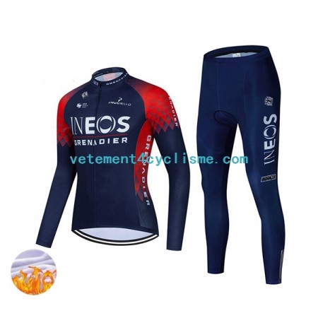 Femme Tenue Cycliste Manches Longues et Collant Long Hiver Thermal Fleece 2022 Ineos Grenadiers N001